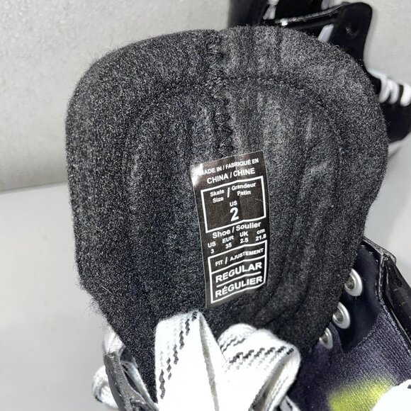 CCM Tacks XF70 Junior Ice Hockey Skates – Black – Size US 2 Regular - Picture 5 of 5